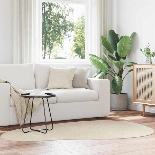 vidaXL Area Rugs HUARTE Beige 140 x 200 cm Polyester