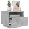 vidaXL Bedside Cabinet with LED Lights Concrete Grey 40x39x37 cm
