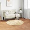 vidaXL Faux Sheepskin Rug Tafalla Cream &Oslash; 120 cm Polyester