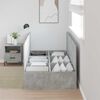 vidaXL Storage Bed Frame Concrete Grey 90 x 190 cm Engineered Wood