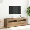 vidaXL TV Cabinet with LED Lights Artisan Oak 120x35x40 cm Engineered Wood