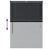 vidaXL Window Blind with Curtains Manual Black Aluminium