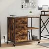 vidaXL Cabinet with Charging Station Smoked Oak 76 x 41 x 72 cm