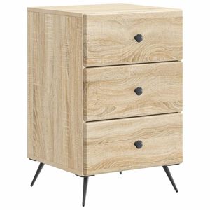 vidaXL Bedside Cabinet Sonoma Oak 43 x 41 x 66.5 cm Engineered Wood