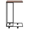vidaXL Side Table with Wheels Black 40x30x63.5 cm Engineered Wood