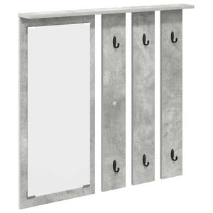 vidaXL Wall-Mounted Coat Rack with Shelf Concrete grey 84 x 10 x 80 cm