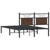 vidaXL Bed Frame without Mattress Brown Oak 120x200 cm Engineered Wood