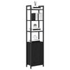 vidaXL Book Cabinet Black Oak 40 x 24 x 161 cm Engineered Wood