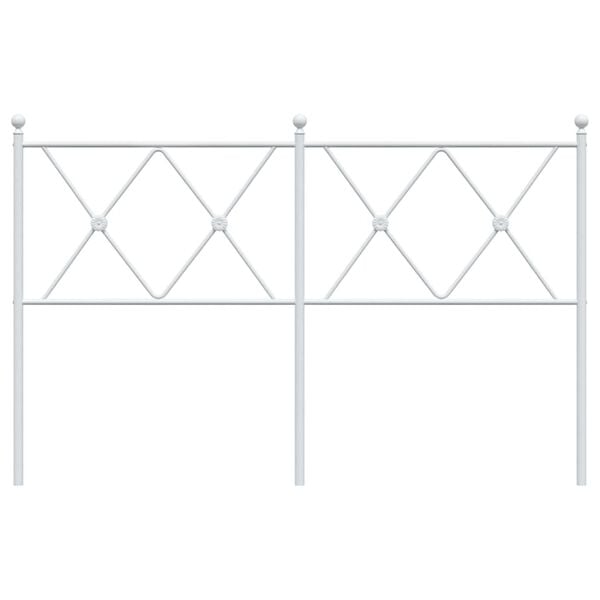 vidaXL Metal Replace Headboard White 140cm