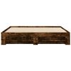 vidaXL Bed Frame without Mattress Smoked Oak 180x200 cm Super King Engineered Wood