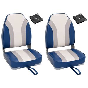 vidaXL Foldable Boat Chairs 2 pcs High Backrest
