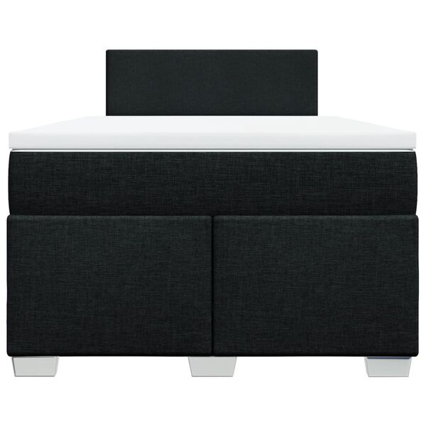 vidaXL Box Spring Bed with Mattress Black 120x200 cm Fabric