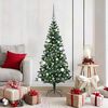 vidaXL Artificial Pre-lit Christmas Tree Green 150 cm PVC and Metal
