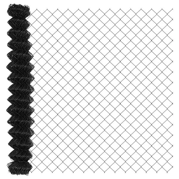 vidaXL Chain Link Fence Grey 10 x 1.5 m Steel