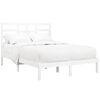 vidaXL Bed Frame without Mattress White Solid Wood 140x190 cm