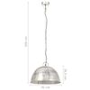 vidaXL Industrial Vintage Hanging Lamp 25 W Silver Round 41 cm E27