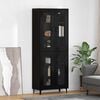 vidaXL Highboard Black Oak 69.5 x 34 x 180 cm Engineered Wood