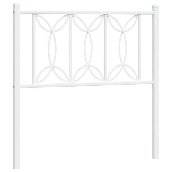 vidaXL Metal Replace Headboard White 75 cm