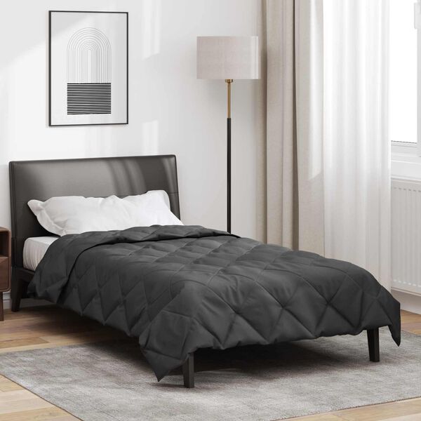 vidaXL Summer Duvet Anthracite 200 x 140 cm Microfiber