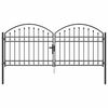 vidaXL Fence Gate ASSEN 301 x 175.5 cm Steel Grey Lockable