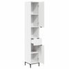 vidaXL Bathroom Cabinet with Drawer with Door White 31.5 x 33 x 190 cm