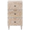 vidaXL Sideboard with Drawer White 40 x 33.5 x 75 cm Solid Mango Wood
