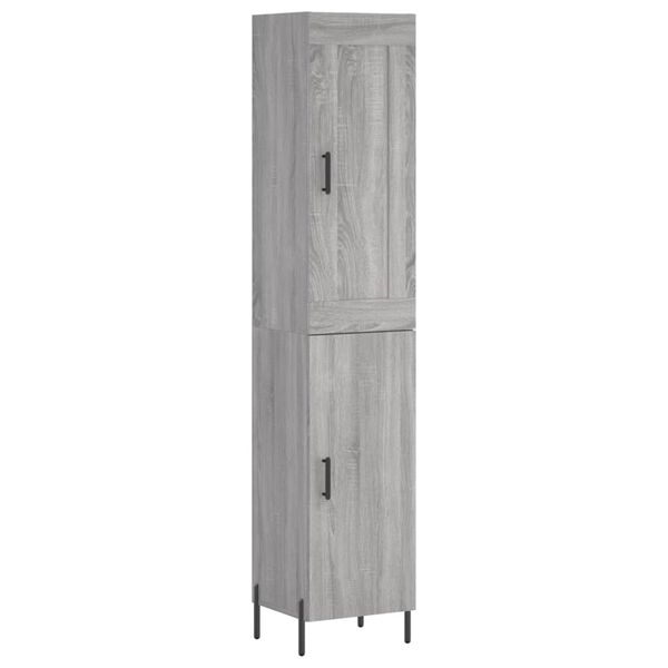 vidaXL Highboard Grey Sonoma 34.5x34x180 cm Engineered Wood