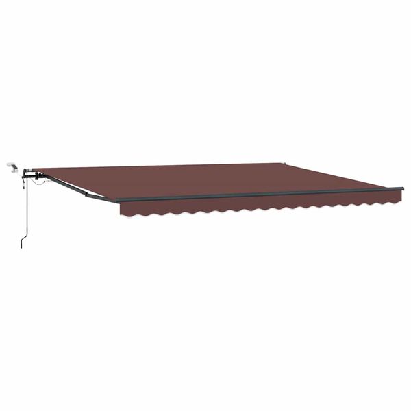 vidaXL Automatic Retractable Awning with LEDs Burgundy 450x300 cm