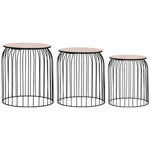 vidaXL Coffee Tables 3 pcs Black