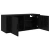 vidaXL Wall Mounted TV Cabinet Black Oak 100 x 34.5 x 40 cm