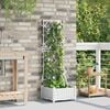 vidaXL Garden Planter White 40 x 40 x 125.5 cm Steel