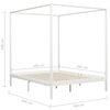 vidaXL Canopy Bed Frame without Mattress White Solid Wood 160x200 cm