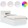 vidaXL Bed Frame with Headboard White 90 x 200 cm Engineered Wood
