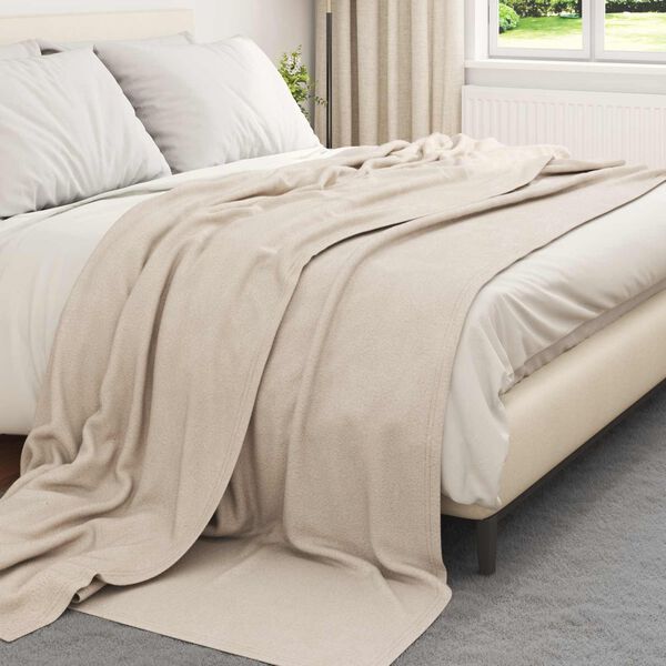 vidaXL Throw Blankets 6 pcs Beige 270 x 240 cm Fleece