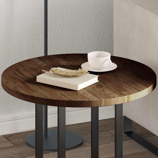 vidaXL Table Top Dark Brown &Oslash; 60 x 2.5 cm Solid Oak Wood