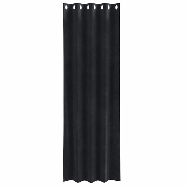 vidaXL Blackout Curtains 2 pcs Black 140 x 245 cm Velvet