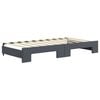 vidaXL Daybed with Trundle and Drawers Dark Grey 90x190 cm Velvet