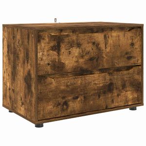 vidaXL Storage Cabinet Smoked Oak 80 x 48 x 57 cm Engineered Wood