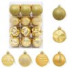 vidaXL Christmas Ball Set 36 pcs Gold 6 cm Polystyrene