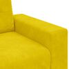 vidaXL 3-Seater Sofa with Cushion Yellow Velvet