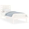 vidaXL Bed Frame without Mattress White 90x190 cm Single Solid Wood