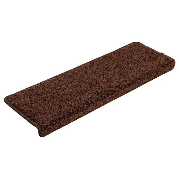 vidaXL Stair Mats 20 pcs 65x21x4 cm Brown Rectangular Edge