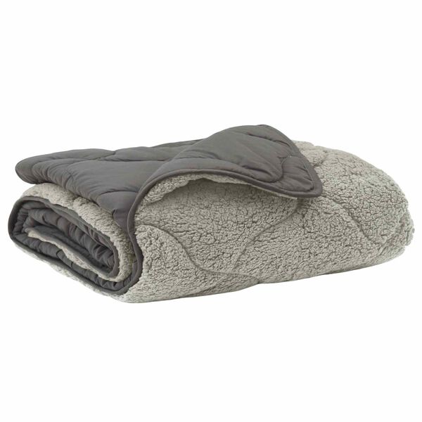 vidaXL Full Year Duvet Quilted Light grey 155 x 200 cm