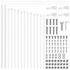 vidaXL Garden Fence 8 pcs White 170 x 115 cm Powder-Coated Steel
