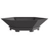 vidaXL Fire Pit Black 100 x 100 x 28 cm Cold-rolled steel