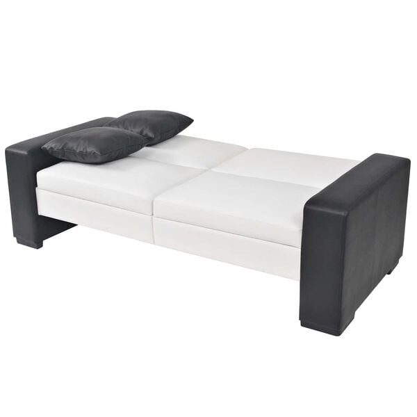 vidaXL Sofa White Fabric