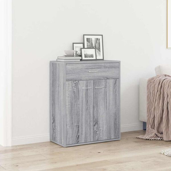 vidaXL Sideboard Grey Sonoma 60x30x75 cm Engineered Wood