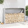 vidaXL Firewood Rack with Rain Cover 250x25x150 cm Galvanised steel