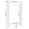 vidaXL Bathroom Mirror White 70 x 50 x 2.5 cm Solid Mango Wood