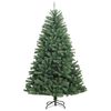 vidaXL Artificial Hinged Christmas Tree Green 210 cm PVC and Metal